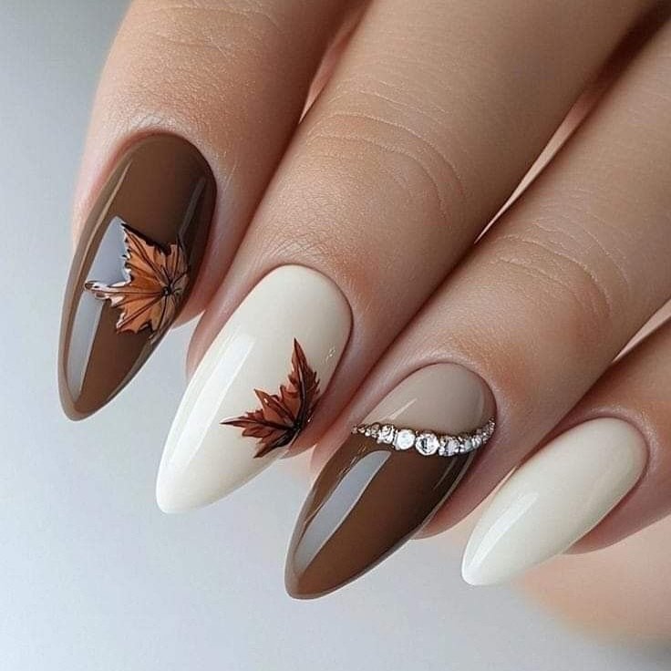 autumn nail designs french tip