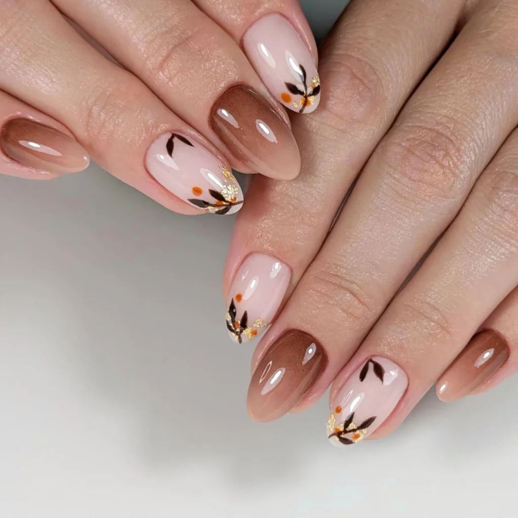 easy fall nail designs for short nails
