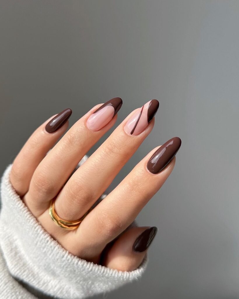fall nail designs brown 