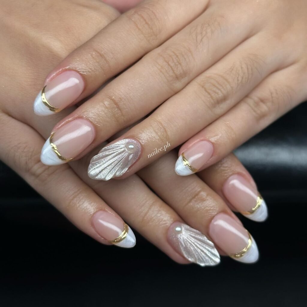 graduation nails almond