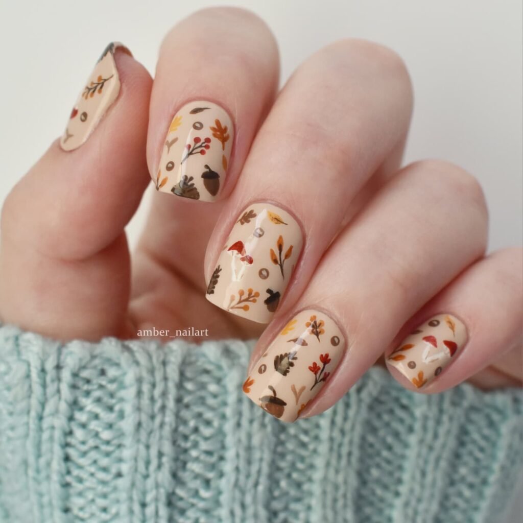 simple fall nail ideas