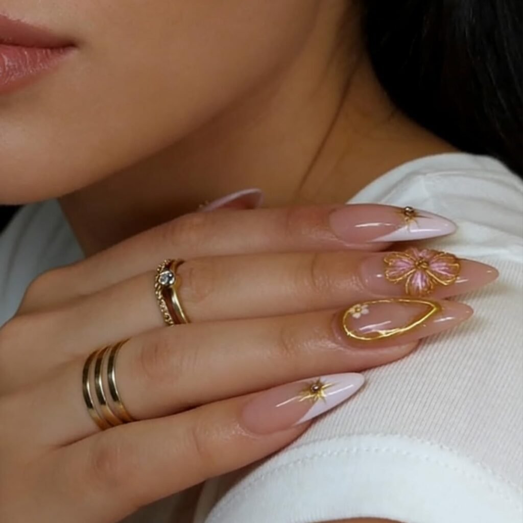 Flower Press on Nail