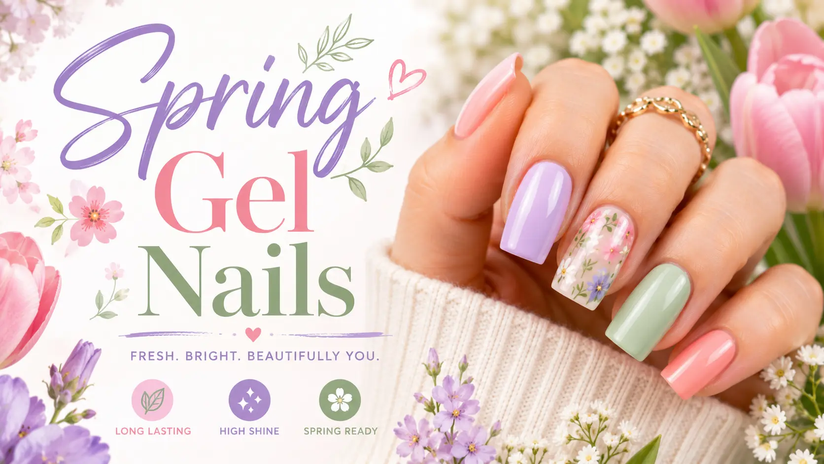 Spring Gel Nails